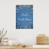 デニムとダイヤモンドの散在ポスタきらきら光るーバナー ポスター (キッチン)