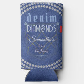 デニムとダイヤモンドの誕生日パーティー スリム缶クーラー (裏面)