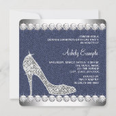 デニムとダイヤモンドの誕生日パーティー 招待状 (裏面)