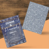 デニムとダイヤモンドの輝き 誕生日パーティー 招待状