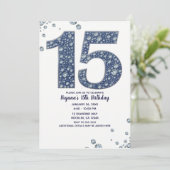 デニムとダイヤモンドの輝き 15歳の誕生日おめでとう 招待状 (スタンド正面)