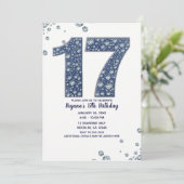 デニムとダイヤモンドの輝き 17歳の誕生日おめでとう 招待状 (スタンド正面)