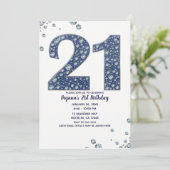 デニムとダイヤモンドの輝き 21歳の誕生日おめでとう 招待状 (スタンド正面)