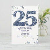 デニムとダイヤモンドの輝き 25歳の誕生日 招待状 (スタンド正面)