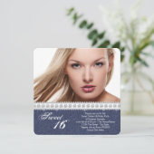 デニムとダイヤモンドのSweet sixteenパーティー 招待状 (スタンド正面)