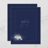 デニムとダイヤモンド固定紙。 (正面/裏面)