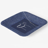 デニムとダイヤモンド紙プレート ペーパープレート (傾斜あり)