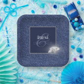 デニムとダイヤモンド紙プレート ペーパープレート (パーティー)