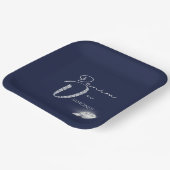 デニムとダイヤモンド紙プレート ペーパープレート (傾斜あり)