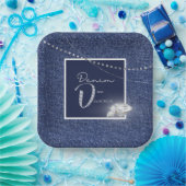 デニムとダイヤモンド紙プレート ペーパープレート (パーティー)