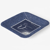 デニムとダイヤモンド紙プレート ペーパープレート (傾斜あり)