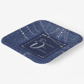 デニムとダイヤモンド紙プレート ペーパープレート (傾斜あり)