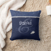 デニムとダイヤモンド クッション (ブランケット)