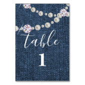 デニムとダイヤモンド、テーブルカード テーブルナンバー (裏面)