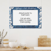 デニムとダイヤモンド フォトブース フレーム プロップ ポスター (キッチン)