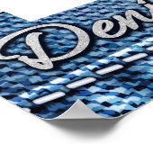 デニムとダイヤモンド フォトブース フレーム プロップ ポスター (角)