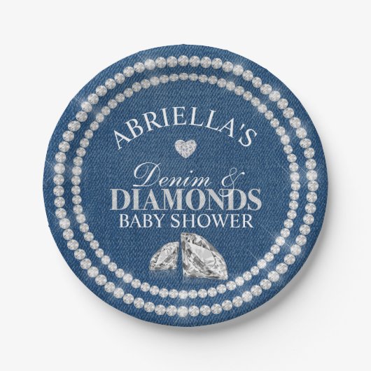 デニムとダイヤモンド ペーパープレート (正面)