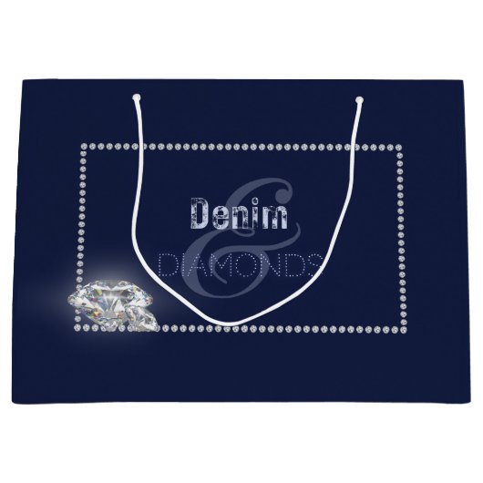 デニムとダイヤモンド ラージペーパーバッグ (正面)