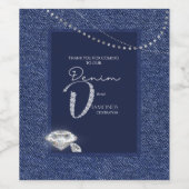 デニムとダイヤモンド ワインラベル (シングルラベル)