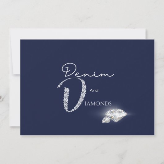 デニムとダイヤモンド 招待状 (正面)