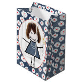 デニムとデイジーにフィギュア ミディアムペーパーバッグ (正面アングル)