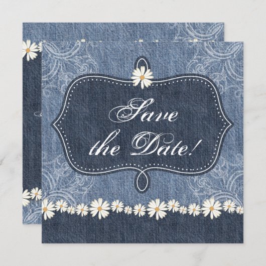 デニムとデイジー Save the Date 発表 ウェスタン セーブザデート (正面/裏面)
