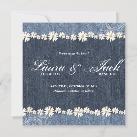 デニムとデイジー Save the Date 発表 ウェスタン セーブザデート (裏面)