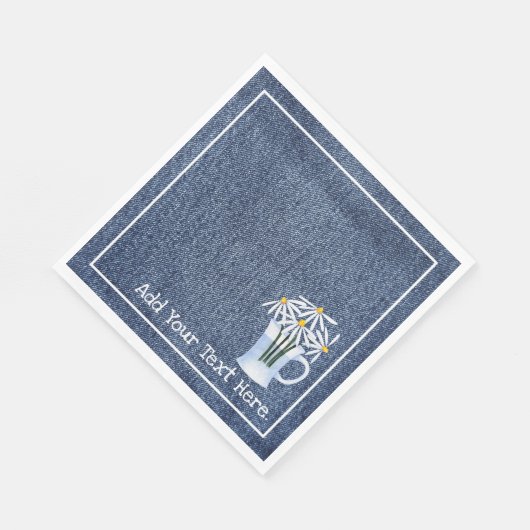 デニムとヒナギス スタンダードランチョンナプキン (角)