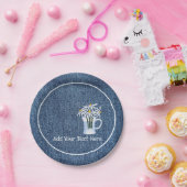 デニムとヒナギス ペーパープレート (パーティー)