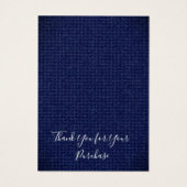 デニムとワイルドフラワーイエローブルージュエリーカード (裏面)