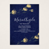 デニムとワイルドフラワーイエローブルージュエリーカード (正面)