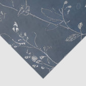 デニムと白の小さな花の切り離し 薄葉紙 (詳細)