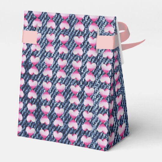 デニムと絞り染めハート用化粧箱 フェイバーボックス (裏面サイド)