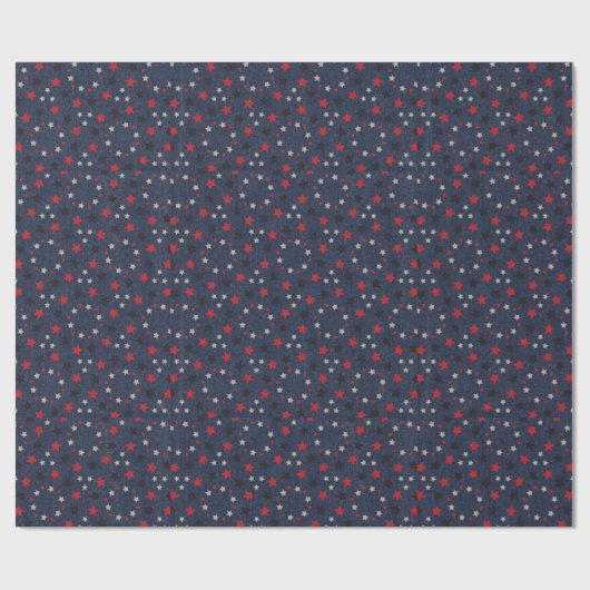 デニムに星 ラッピングペーパー (フラット)