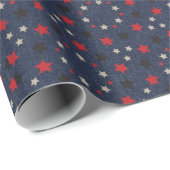 デニムに星 ラッピングペーパー (ロールコーナー)