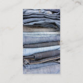 デニムのジーンズのファッションビジネスカード 名刺 (裏面)