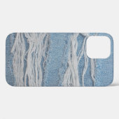 デニムのジーンズの肌の肌の色が青で引き裂かれた部分。スタイリッシュ Case-Mate iPhoneケース (裏面 (横))