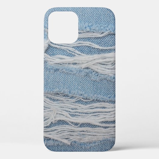 デニムのジーンズの肌の肌の色が青で引き裂かれた部分。スタイリッシュ Case-Mate iPhoneケース (裏面)