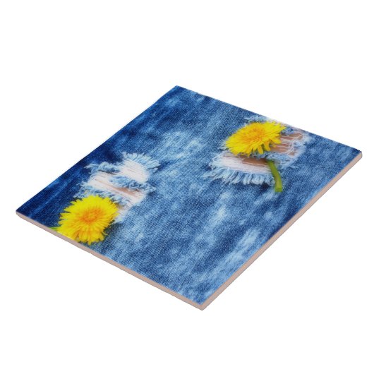 デニムのタンポポ タイル (側面)