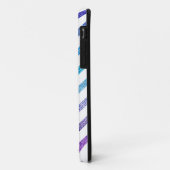 デニムのパステル調のシェブロンの白 Case-Mate iPhoneケース (裏面/左)