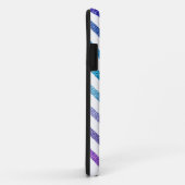 デニムのパステル調のシェブロンの白 Case-Mate iPhoneケース (裏面/右)