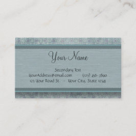 デニムのモノグラムが付いている青い硬貨パターン 名刺