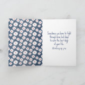 デニムの可愛いスティックガール カード (内部)