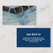 デニムの名刺のヴィンテージのファッション 名刺 (正面/裏面)