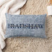 デニムの姓 ランバークッション (ブランケット)