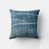 デニムの布のクローズアップ クッション (裏面)