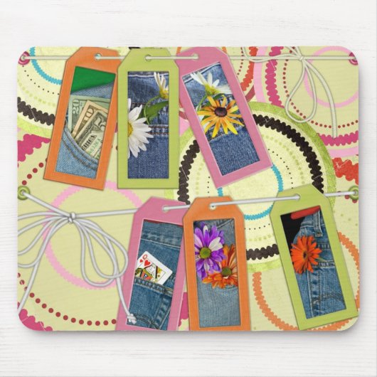 デニムの幸せ マウスパッド (正面)