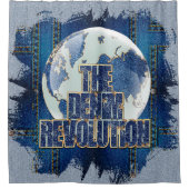 デニムの改革 シャワーカーテン (正面)