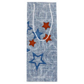 デニムの星 ワインギフトバッグ (正面)