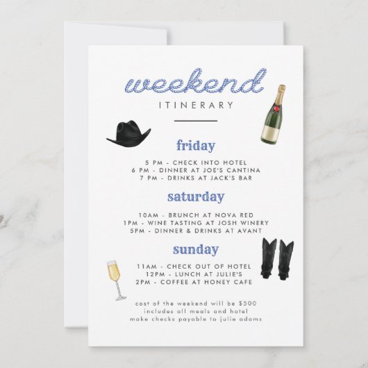 デニムの最後のロデオ・ガールズ 招待状 (裏面)